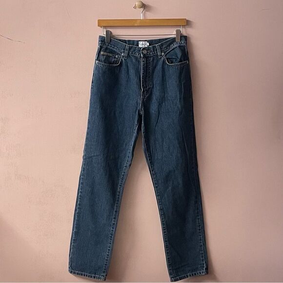 Vintage Calvin Klein Dark Wash Blue Straight Leg Jeans Size 8 GUC - Picture 1 of 11
